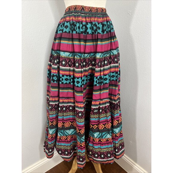 Circle T Marilyn Lenox Skirt Womens M Southwestern Native Cowgir Festival 80s